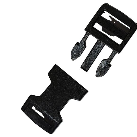 10pk Black 5/8" Curved Side-Release Buckles – Quick-Clip for Paracord & Webbing - Picture 3 of 6